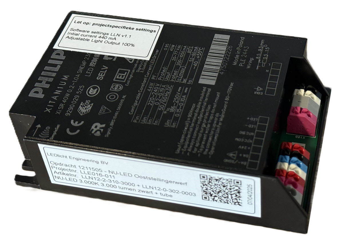 Aanzicht geprogrammeerde leddriver