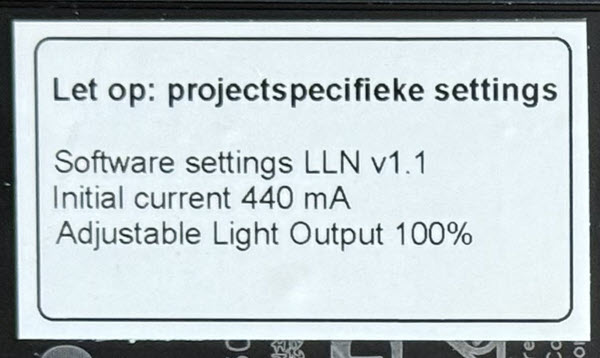 Specificatie programmering driver
