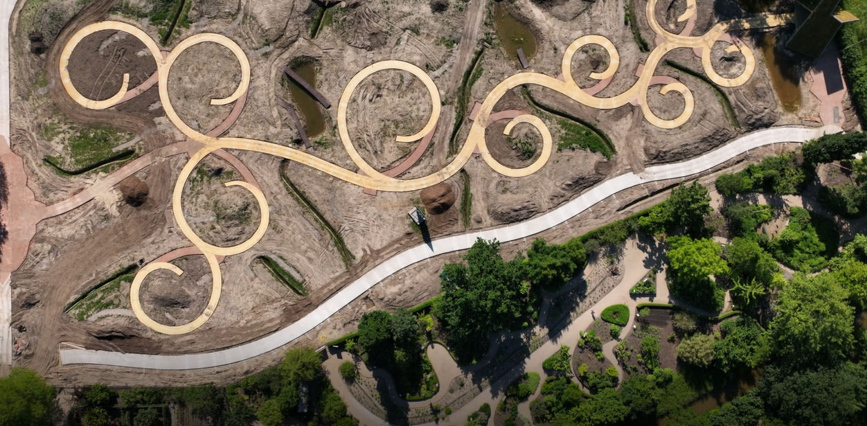 Evolutietuin - drone aanzicht