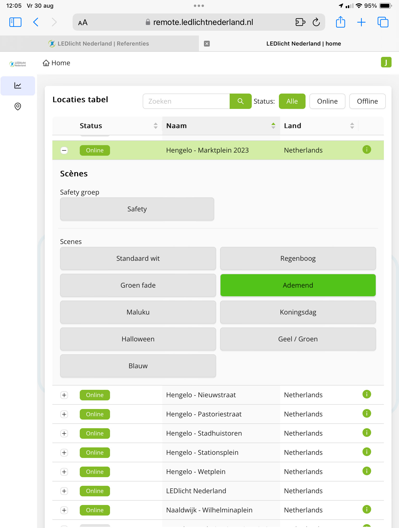 SmartCity Control afstandbeheer - iPad