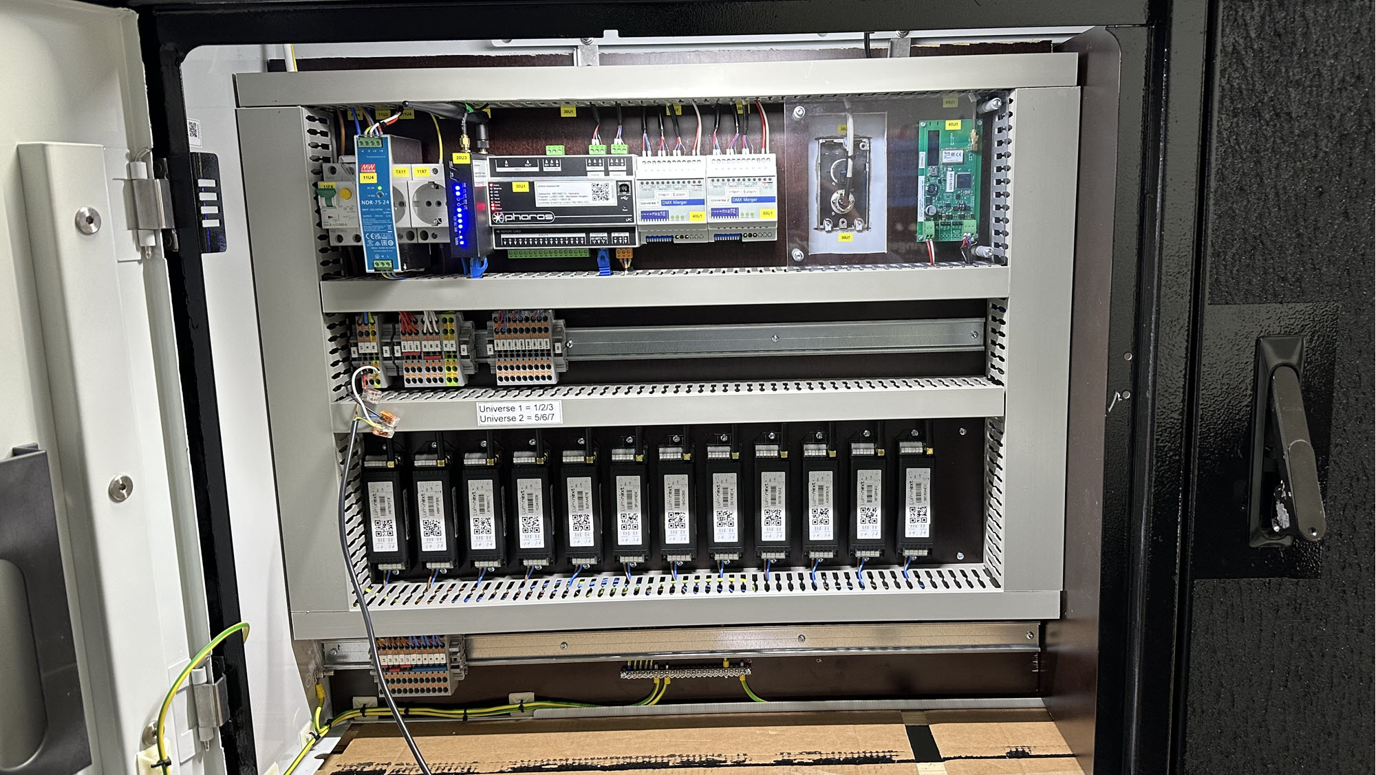 Centrale kast DMX sturing